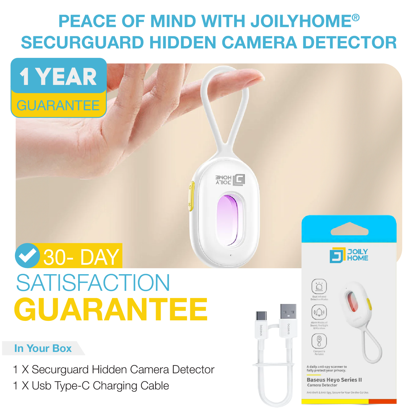 JoilyHome™  Anti-Spy Hidden Camera Detector Portable™